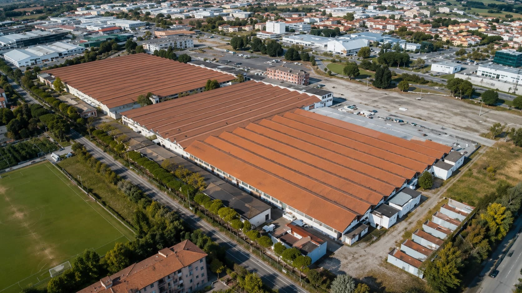 Veduta del cantiere di demolizione ex Lebole