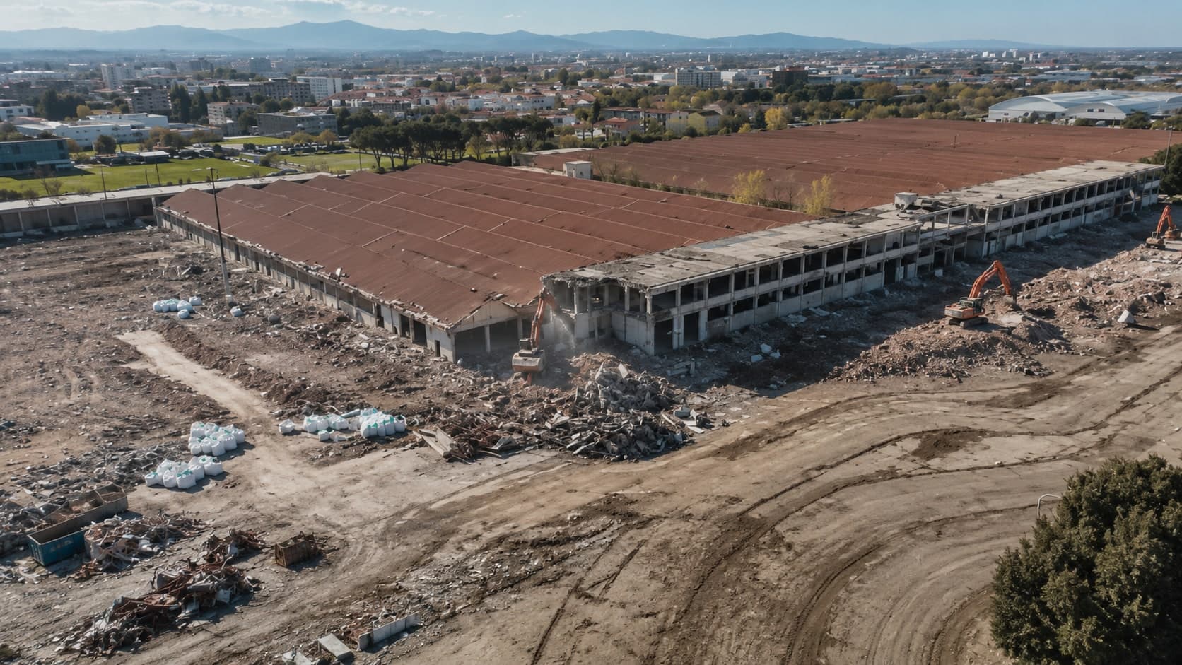 Inizio delle operazioni di demolizione